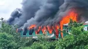 ট্রেনে আগুন, ঢাকা-ময়মনসিংহ রেল বন্ধ