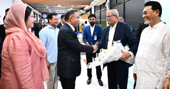 চীন সফর শেষে দেশে ফিরলেন প্রধানমন্ত্রী